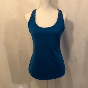 Alo yoga tank with shelf bra blue